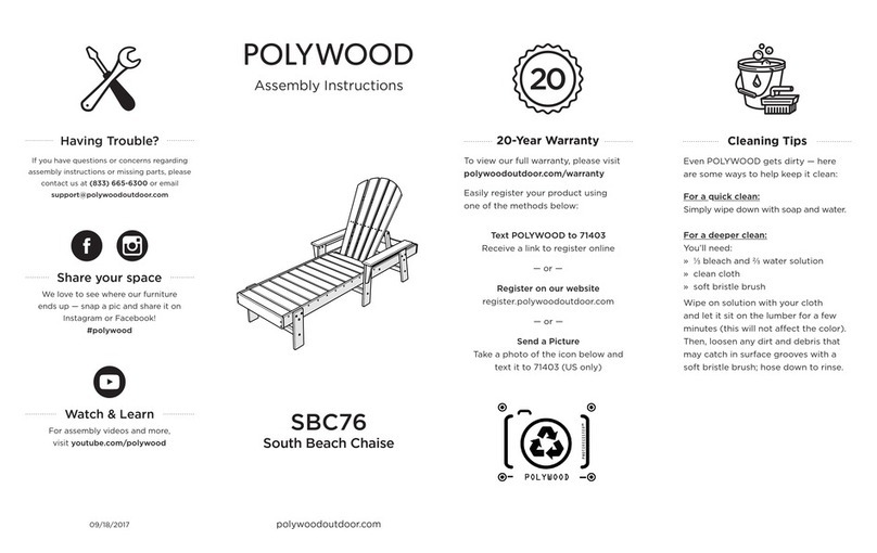 Polywood SBC76TE User manual