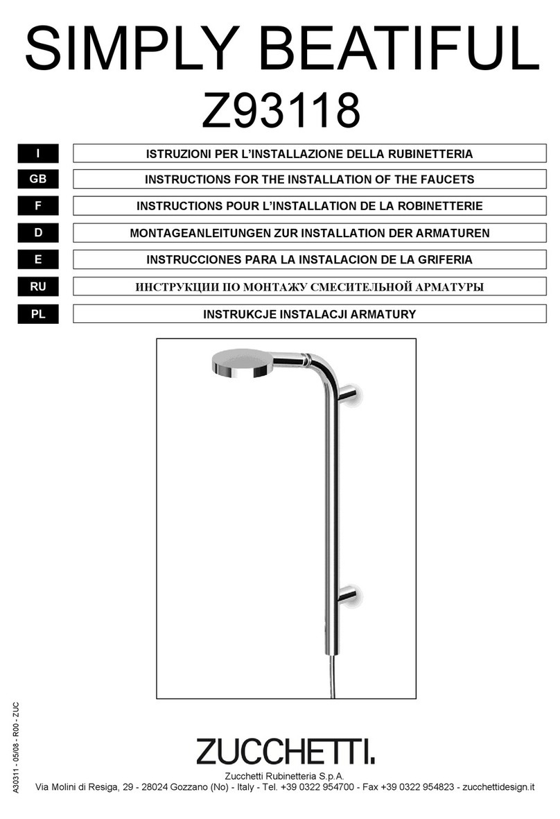 ZUCCHETTI SIMPLY BEATIFUL Z93118 Instruction for the installation