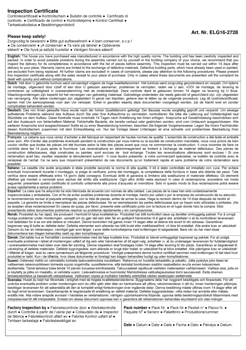 Palmako ELG16-2728 installation manual