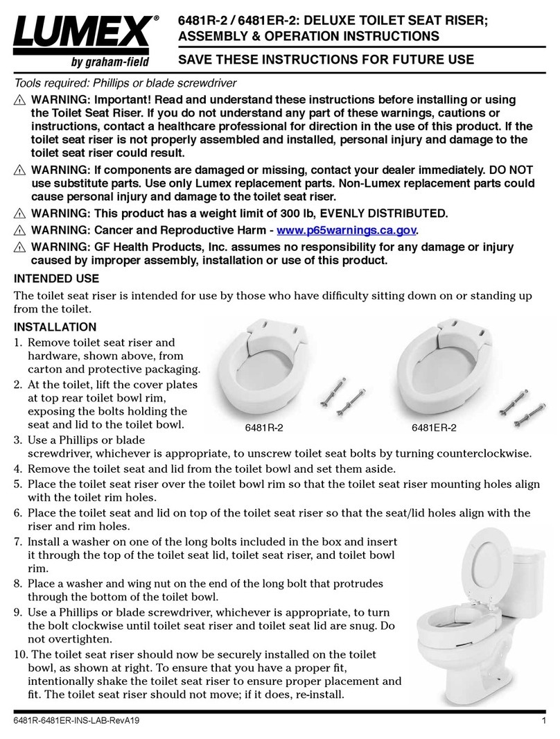 Graham Field Lumex 6481R-2 Assembly & operation instructions
