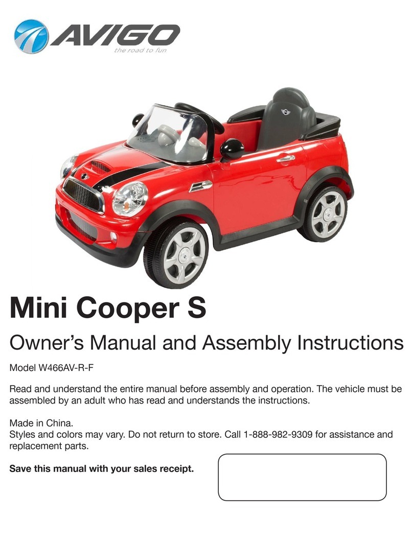 Avigo Mini Cooper S Owner's manual and assembly instructions