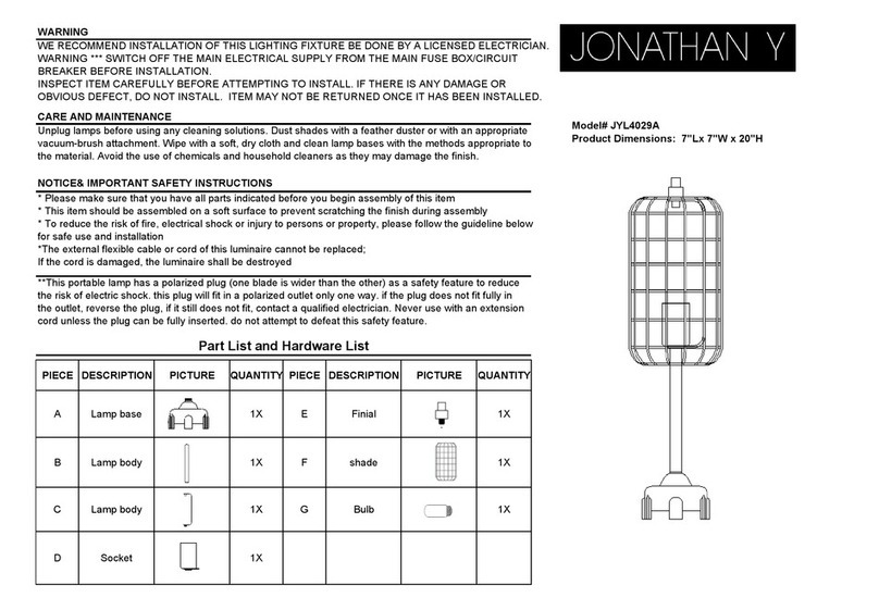 JONATHAN Y JYL4029A quick start guide