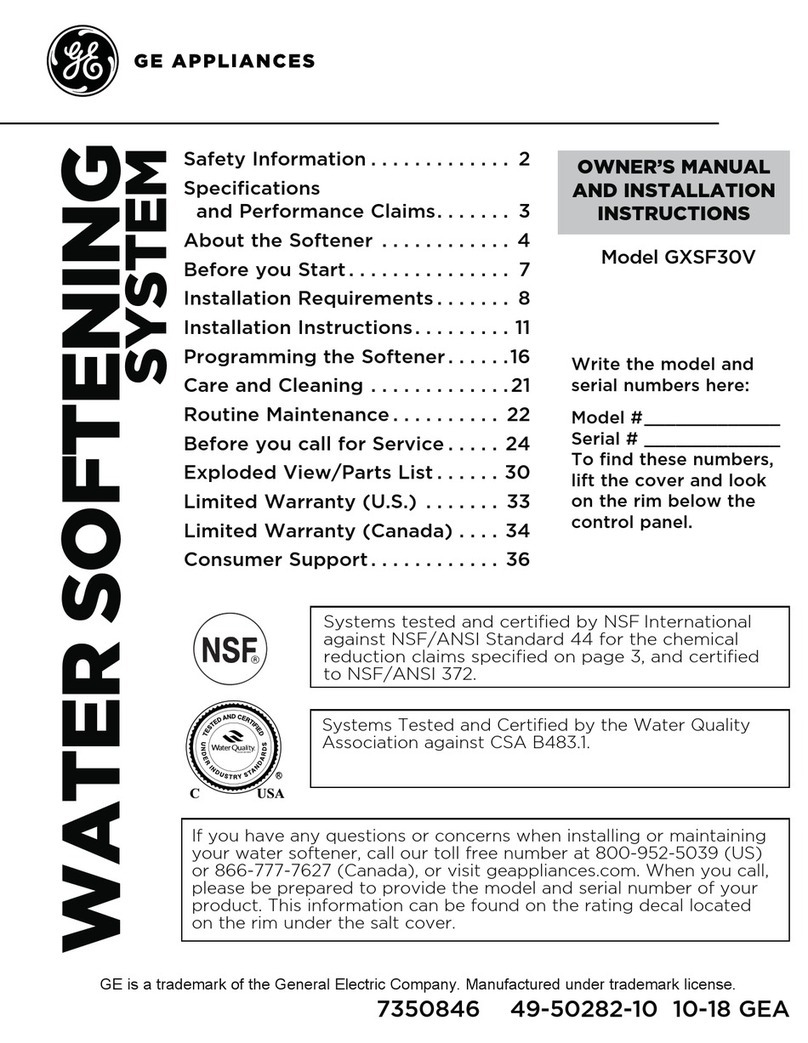 GE GXSG30V Operating instructions