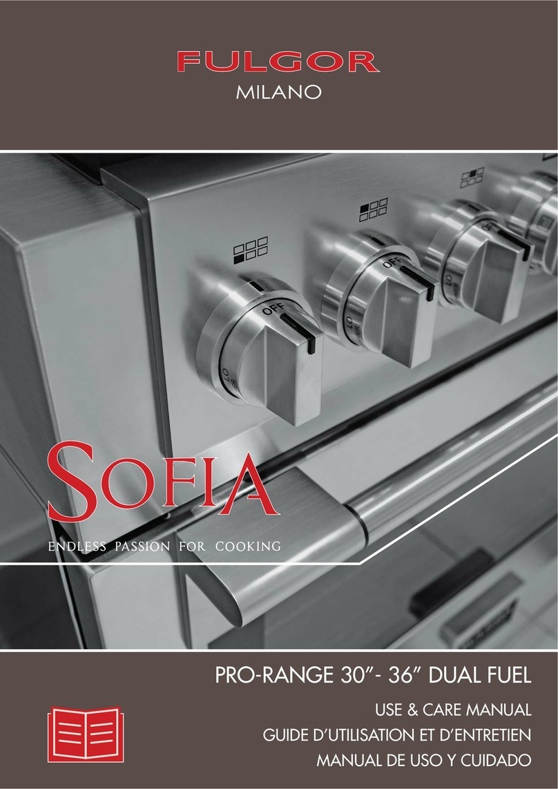 Fulgor Milano F6PDF366S1 Use & care manual