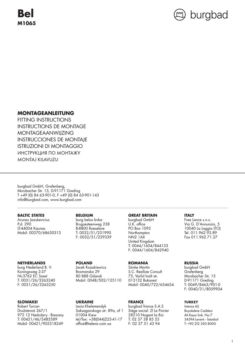 burgbad Bel M1065 Fitting instructions
