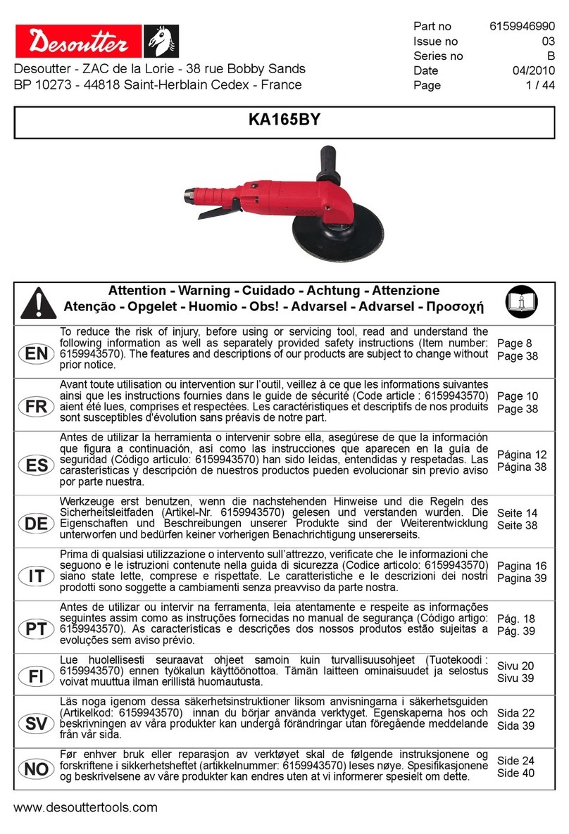 Desoutter KA165BY User manual