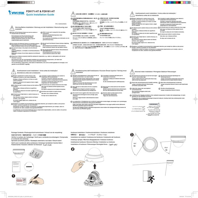 Vivotek FD9171-HT Quick installation guide