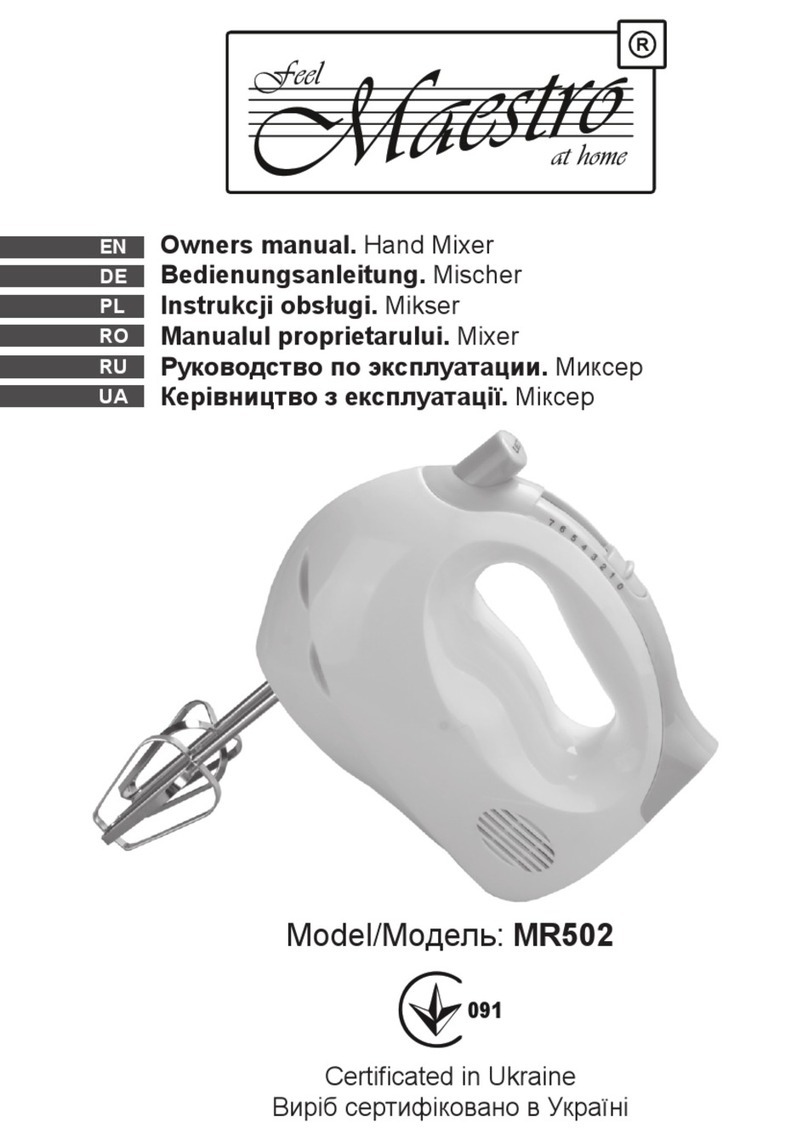 Maestro MR580 owner's manual