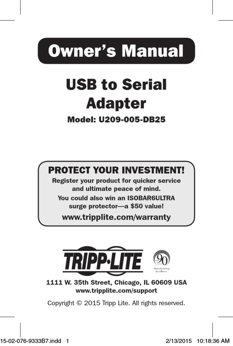 Tripp Lite U209-005-DB25 owner's manual