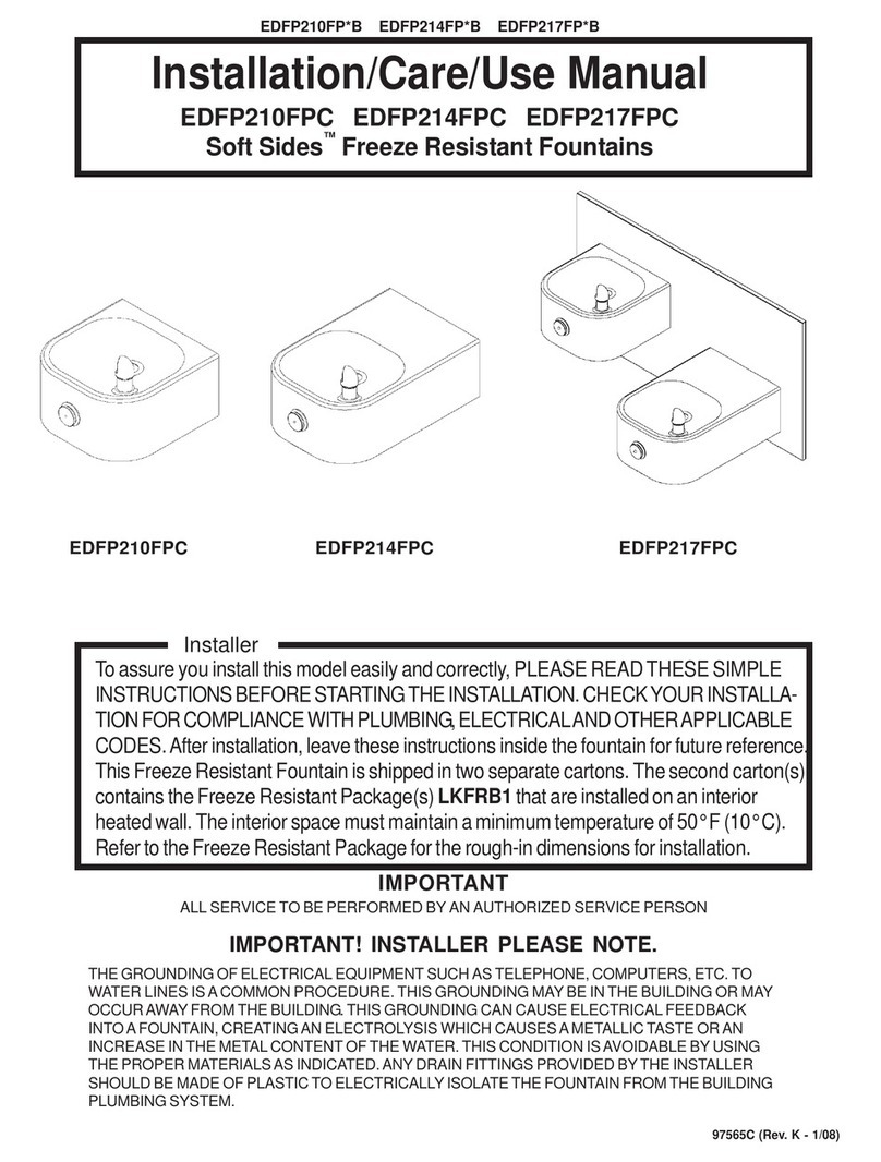 Elkay Soft Sides EDFP210FP B Series Installation, care & use manual Elkay Soft Sides EDFP210FP B Series Installation, care & use manual