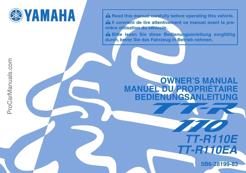 Yamaha TT-R110EA owner's manual