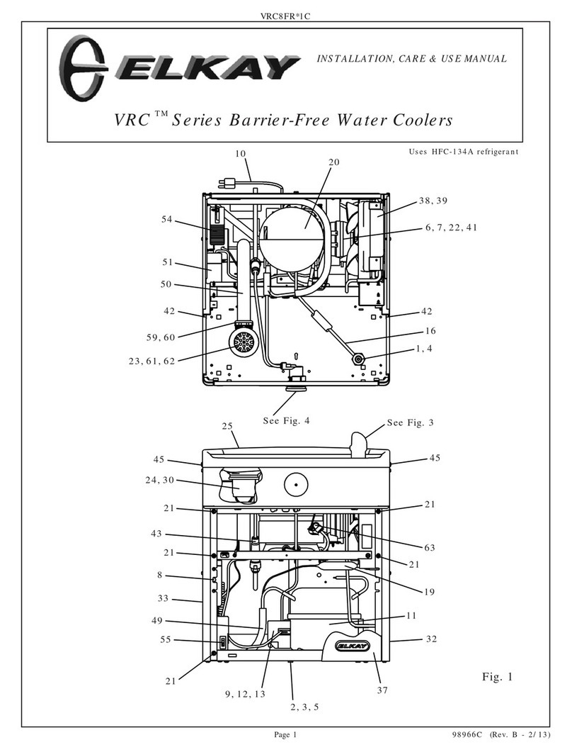 Elkay VRC8FR 1C Series Installation, care & use manual