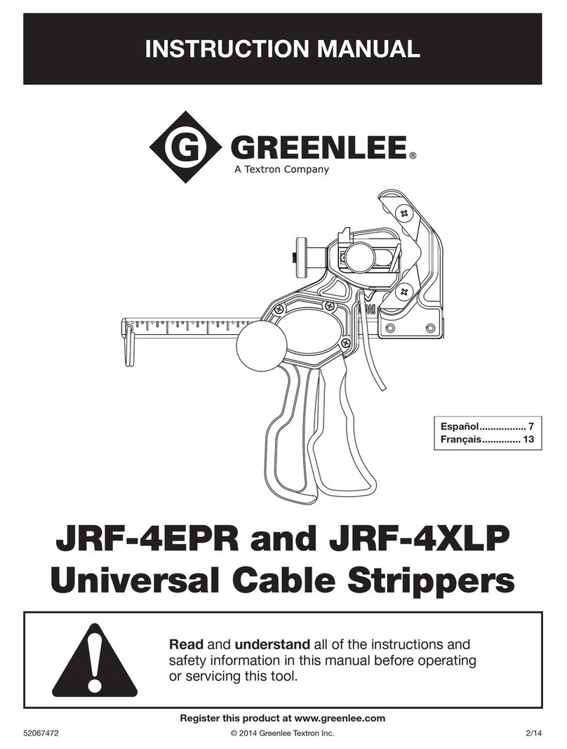 Textron Greenlee JRF-4EPR User manual Textron Greenlee JRF-4EPR User manual