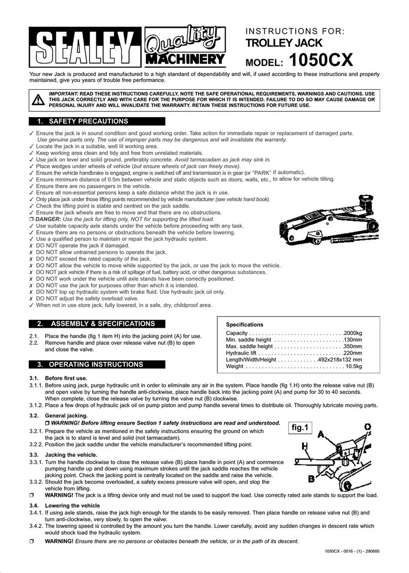 Sealey 1050CX User manual