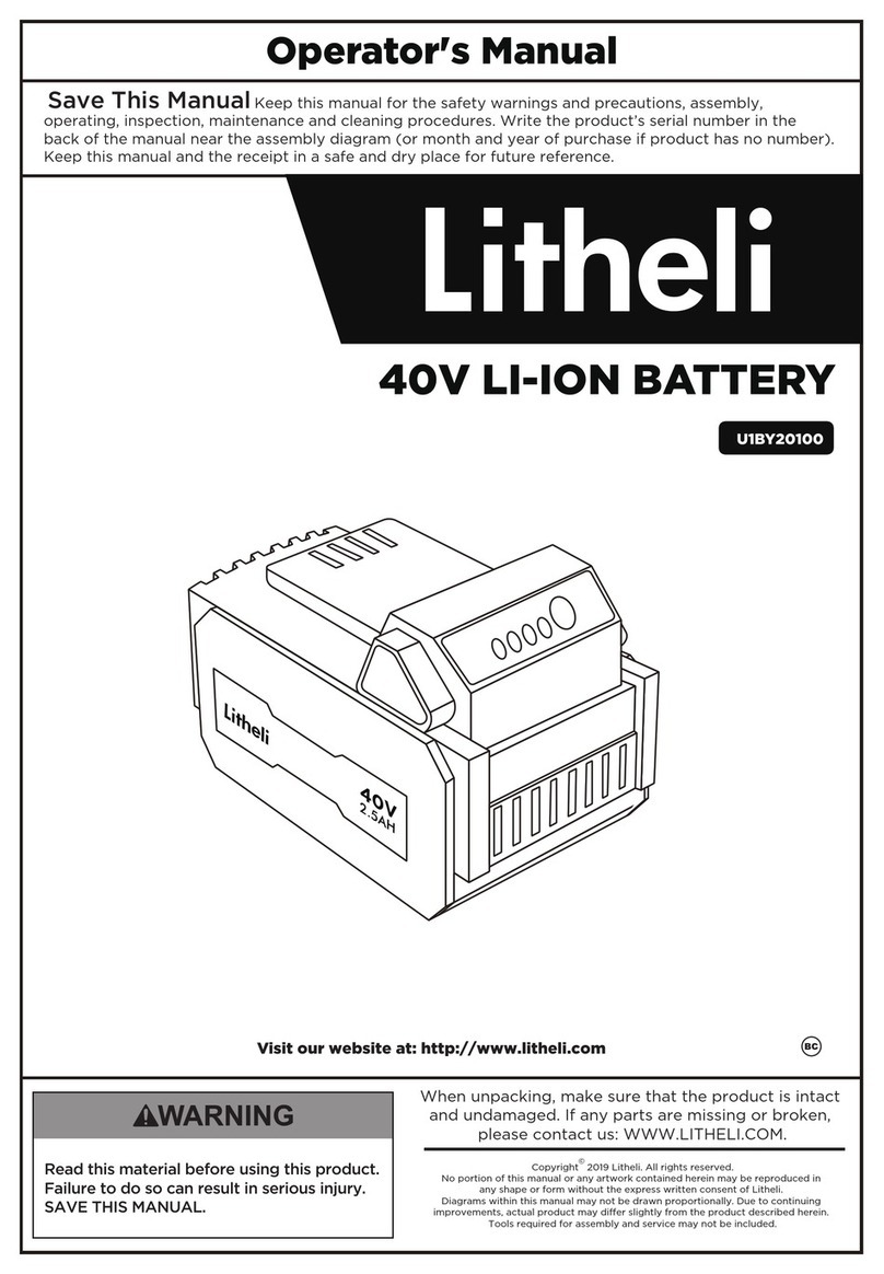 Litheli U1BY20100 Operator's manual Litheli U1BY20100 Operator's manual