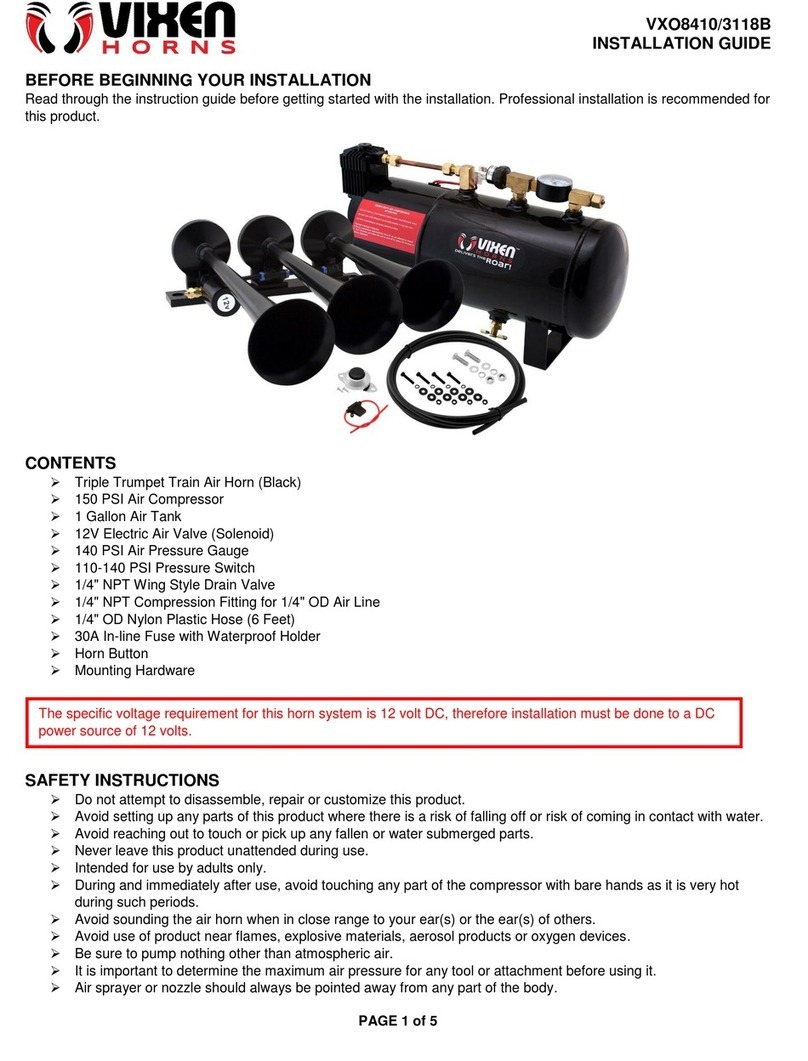 Vixen Horns VXO3118B User manual
