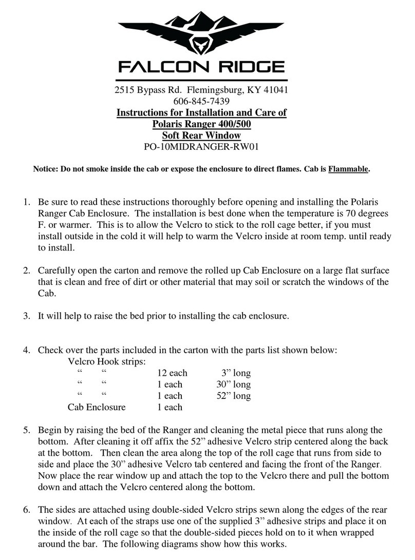 FALCON RIDGE PO-10MIDRANGER-RW01 Installation manual
