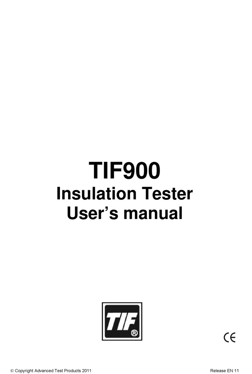 TIF TIF900 User manual