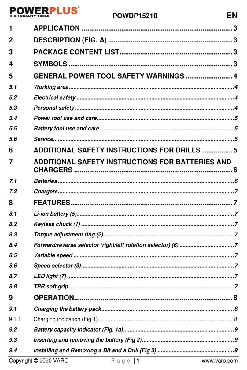VARO Powerplus POWDP15210 User manual