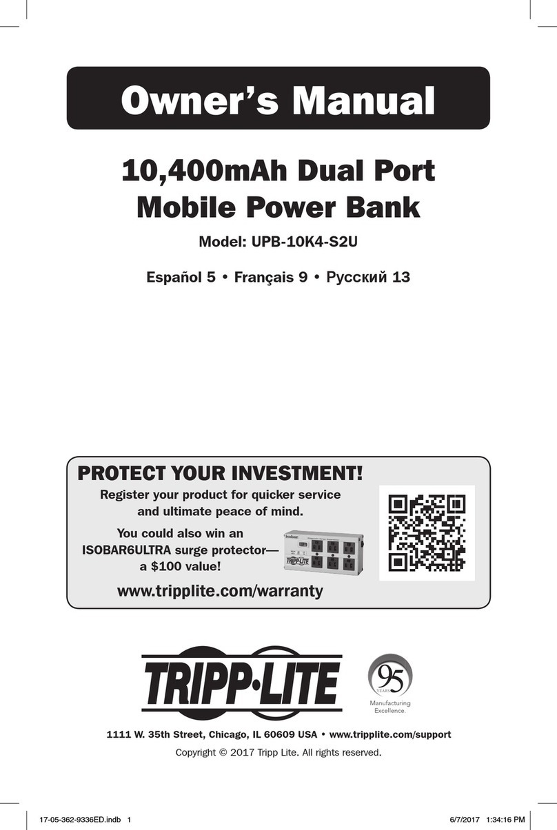 Tripp Lite UPB-10K4-S2U owner's manual