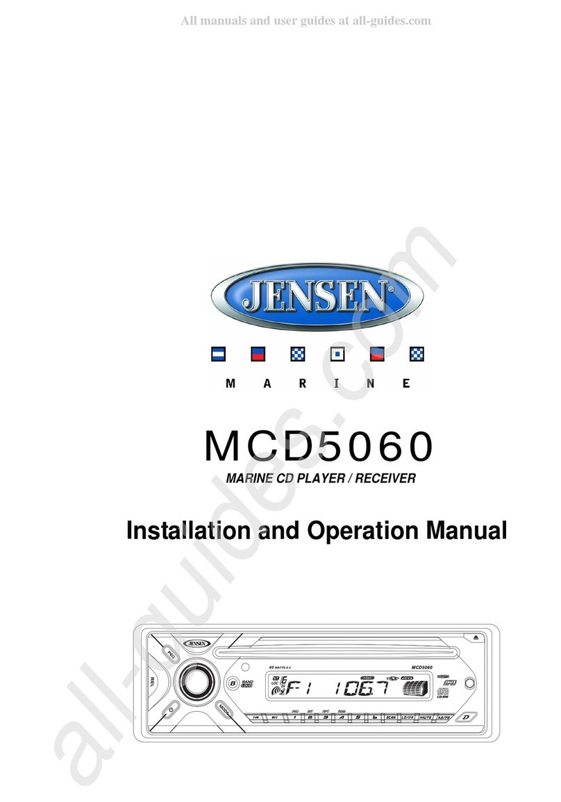 ASA Electronics Jensen MCD5060 Installation and operation manual ASA Electronics Jensen MCD5060 Installation and operation manual