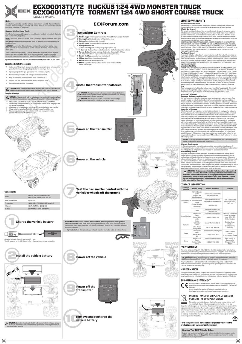 ECX RUCKUS 00013T1 User manual