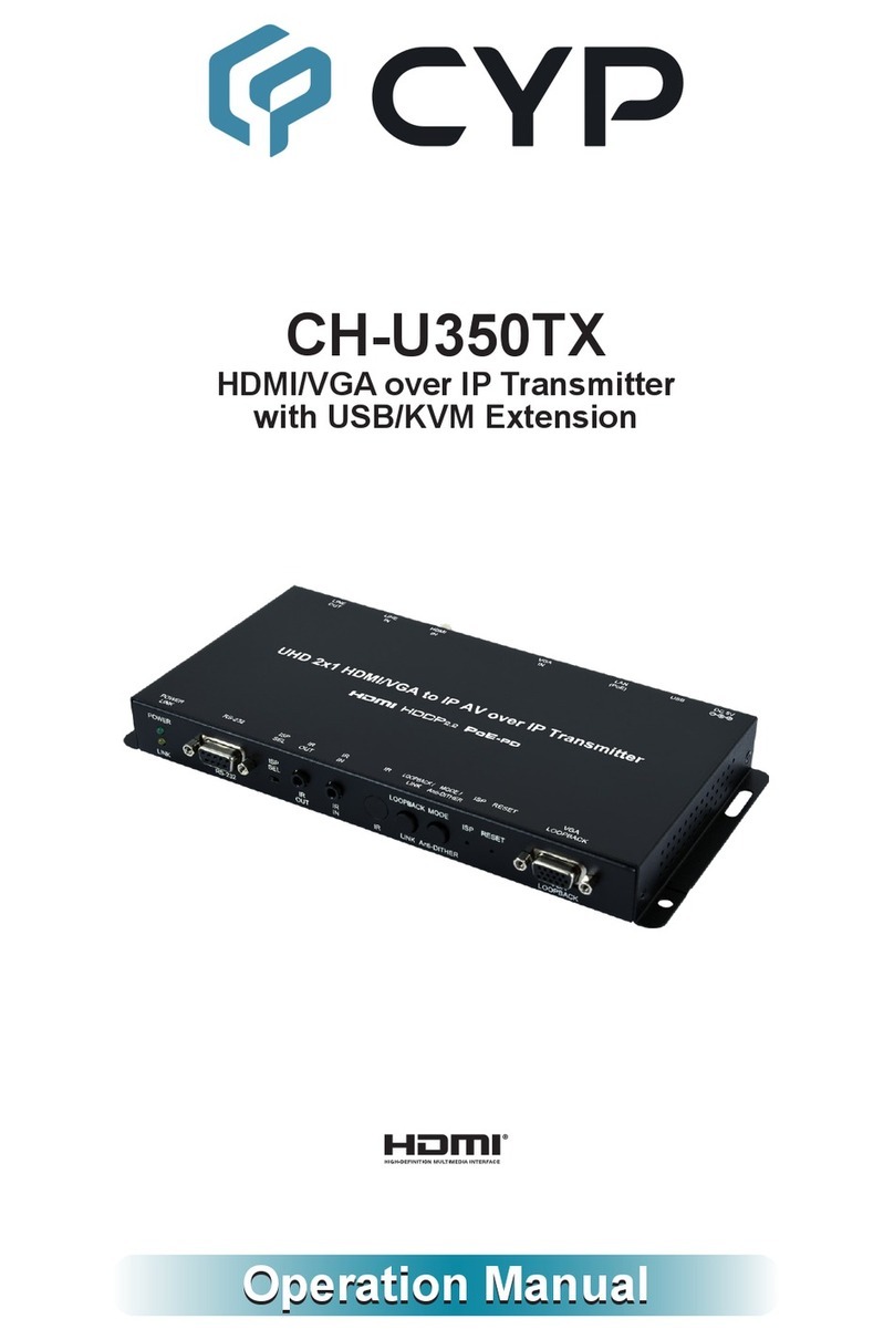 CYP CH-U350TX Operation manual
