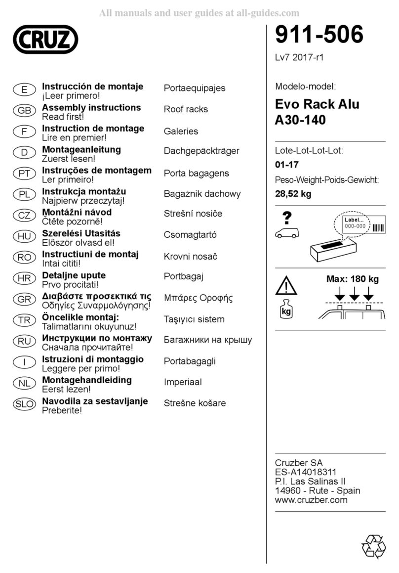 Cruz Evo Rack Alu A30-140 User manual Cruz Evo Rack Alu A30-140 User manual