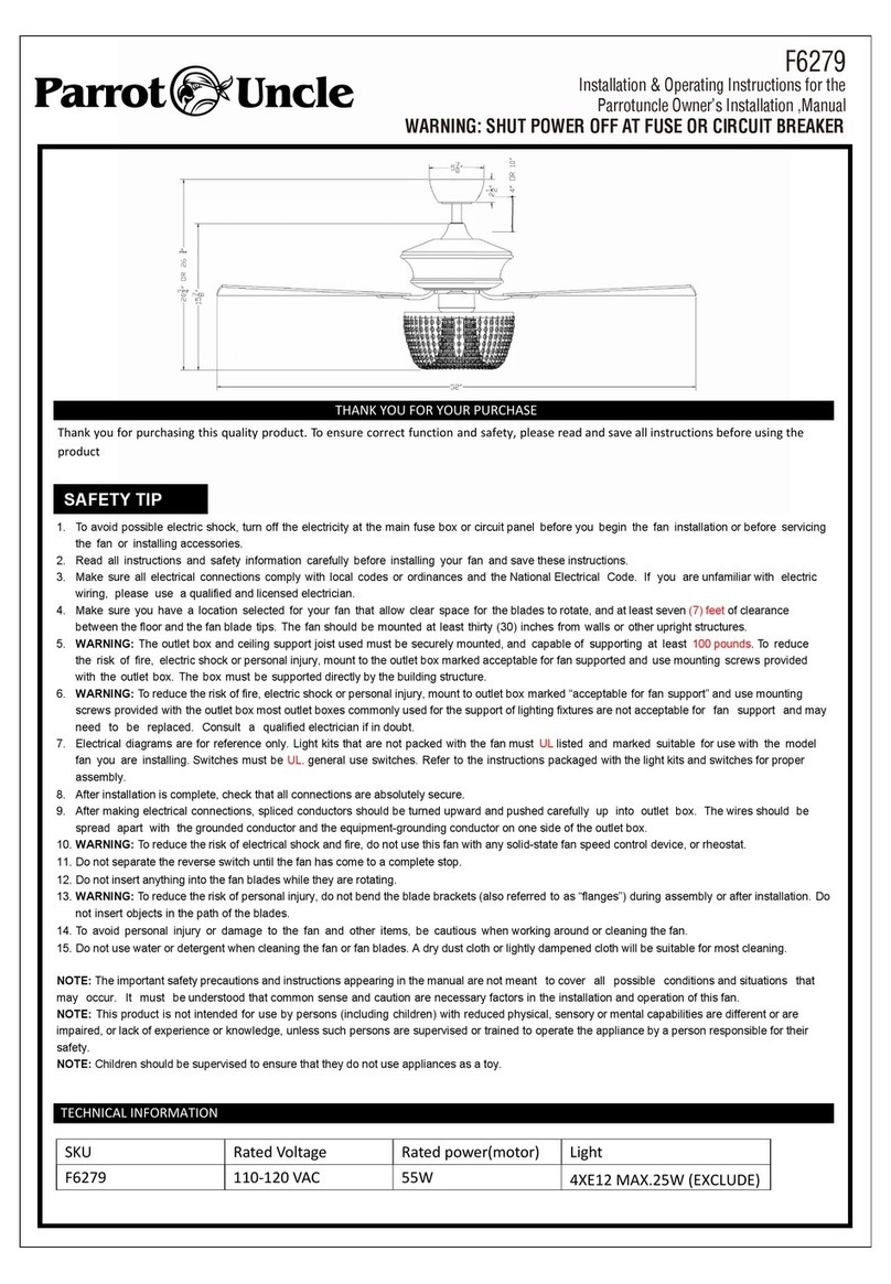 Parrot Uncle F6279 Manual