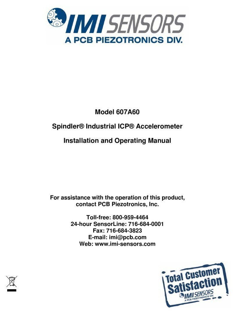 PCB Piezotronics IMI SENSORS Spindler 607A60 Installation and operating manual