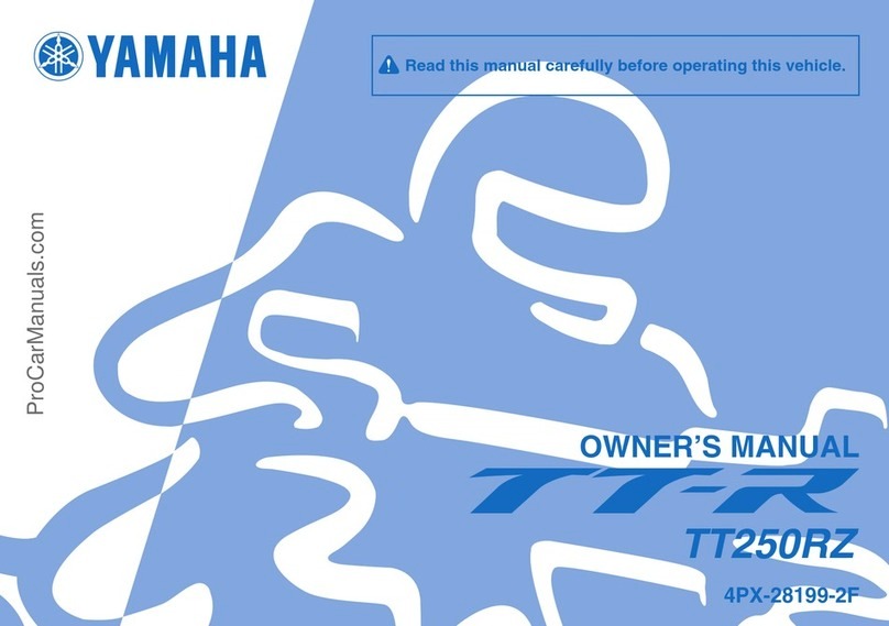 Yamaha TT250RZ owner's manual