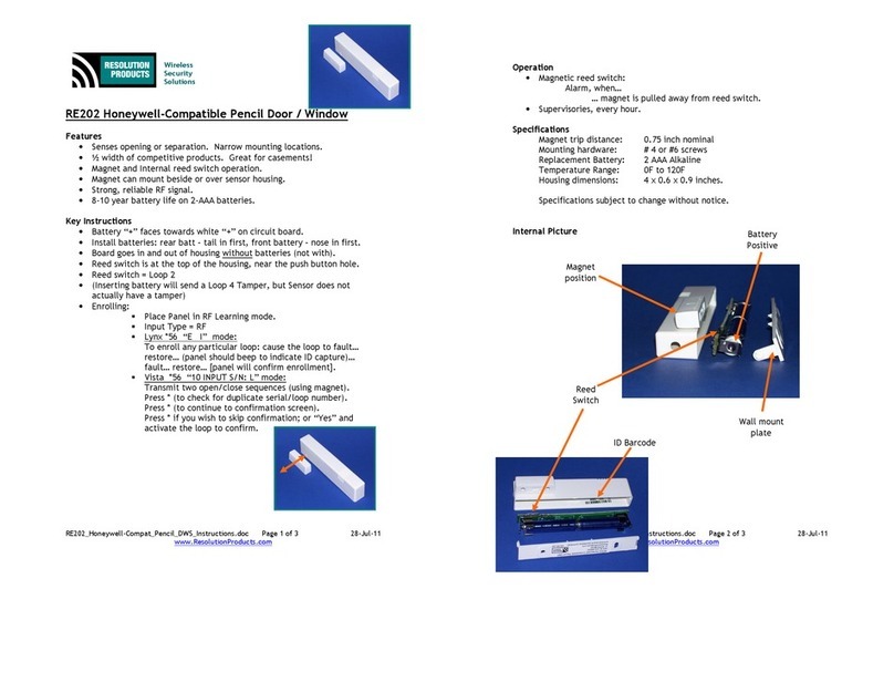Resolution Products RE202 User manual