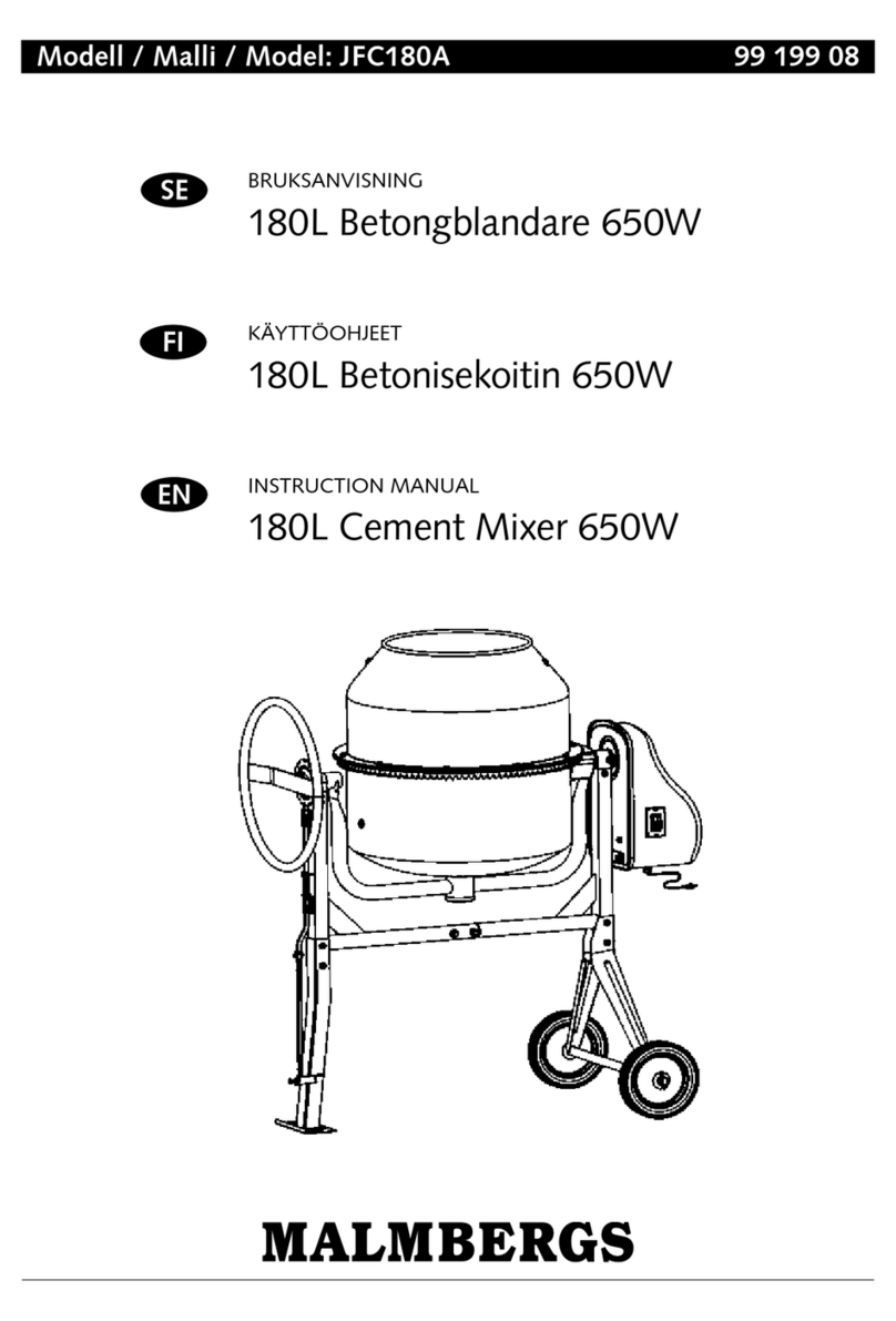 Malmbergs JFC180A instruction manual