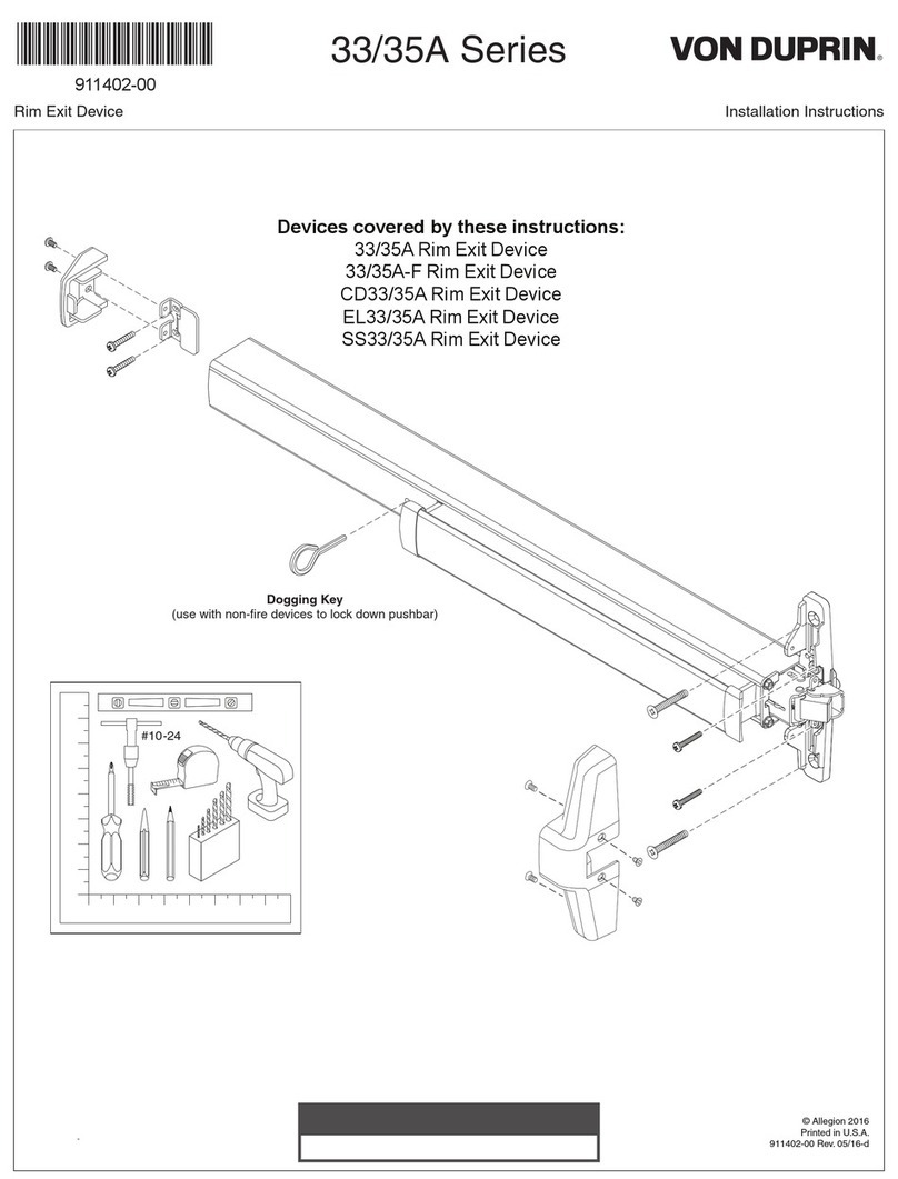 Von Duprin 35A-F installation instructions