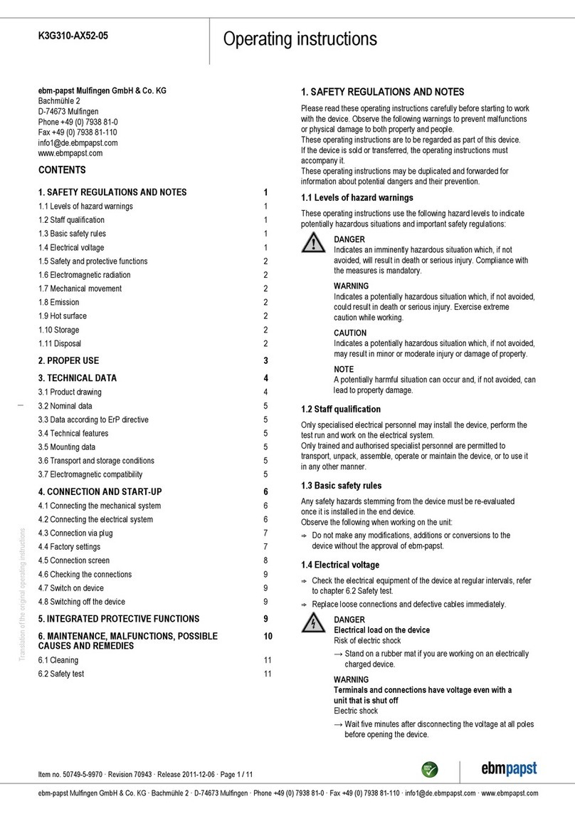 Ebmpapst K3G310-AX52-05 User manual