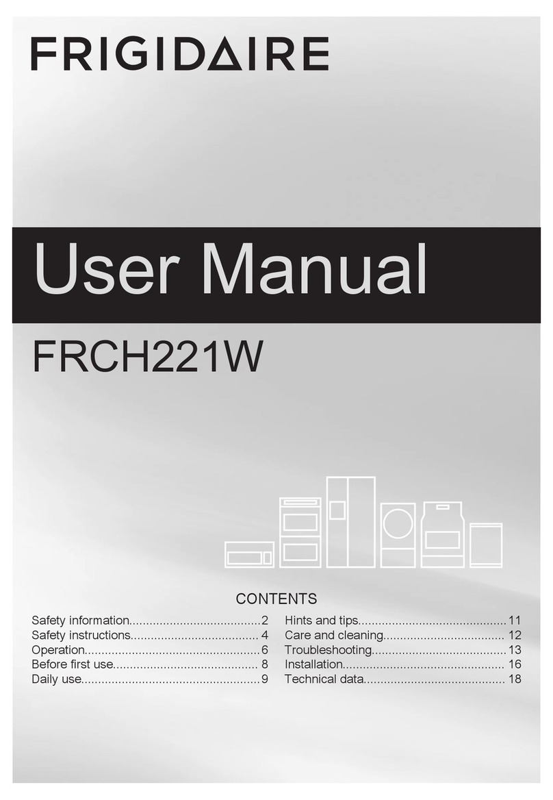 Frigidaire FRCH221W User manual