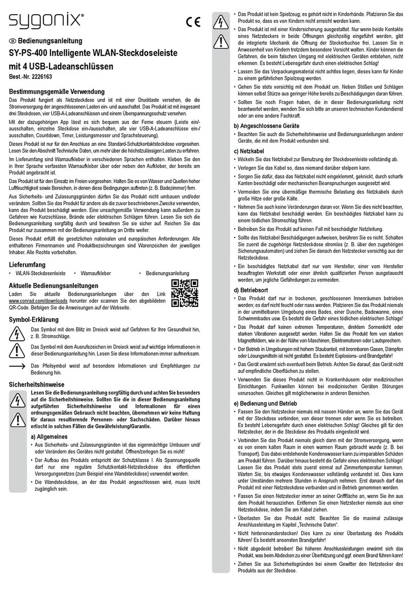 Sygonix 2226163 operating instructions