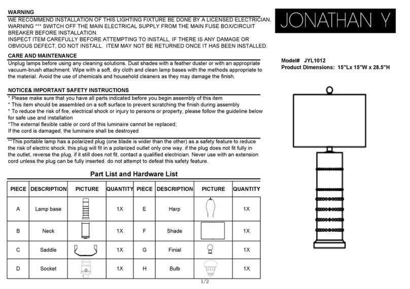 JONATHAN Y JYL1012 User manual JONATHAN Y JYL1012 User manual