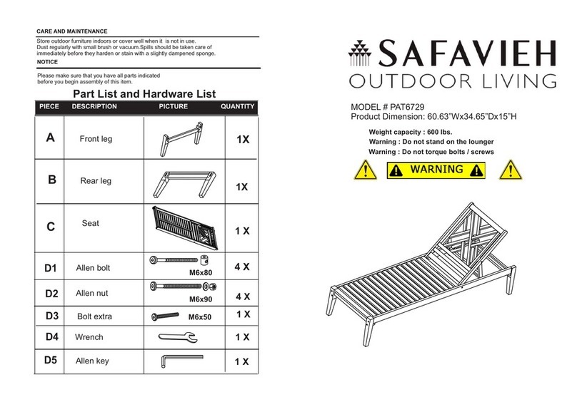 Safavieh PAT6729 Assembly instructions