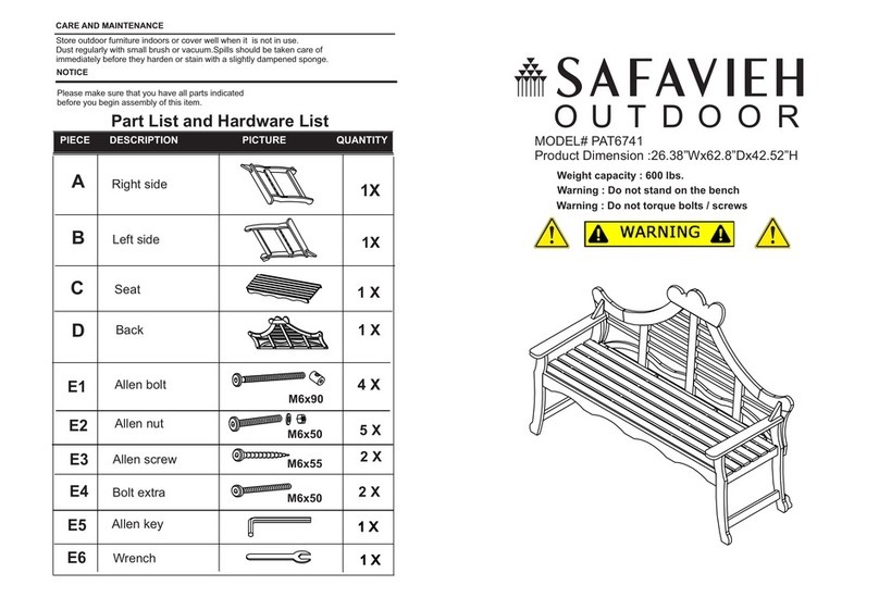 Safavieh Outdoor PAT6741 Assembly instructions