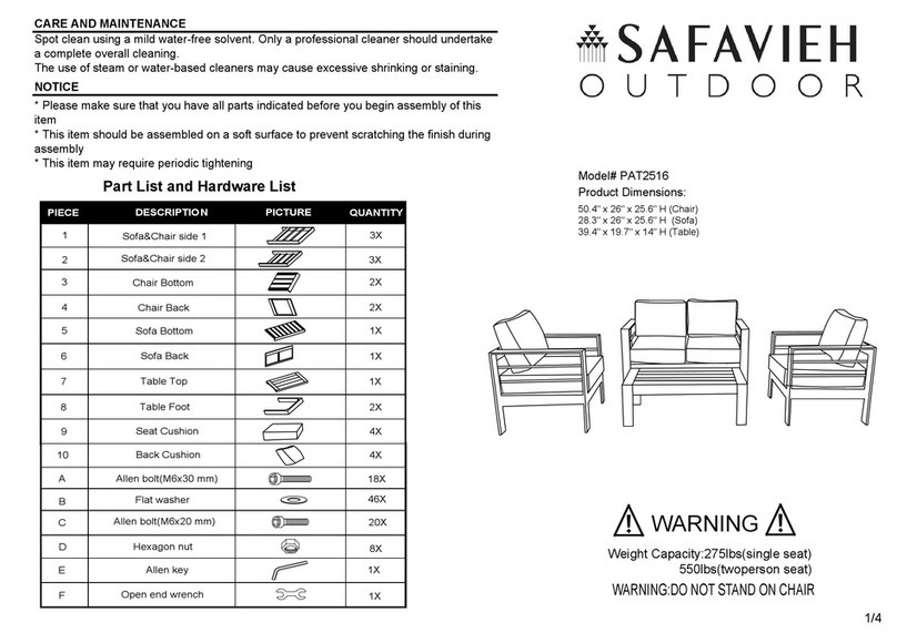 Safavieh PAT2516 Assembly instructions