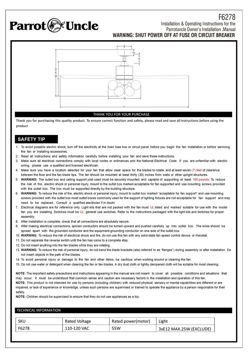 Parrot Uncle F6278 quick start guide
