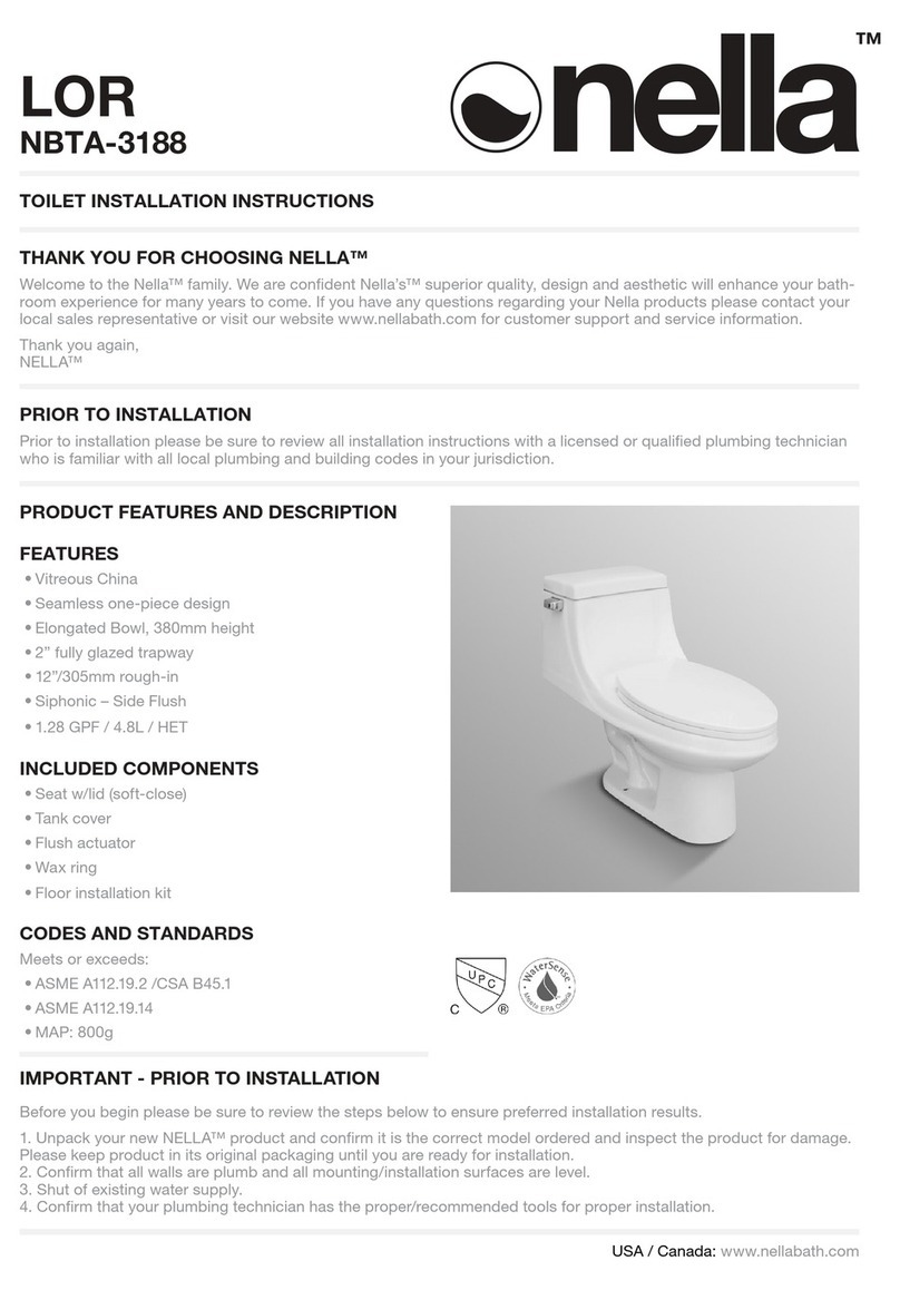 nella LOR NBTA-3188 installation instructions