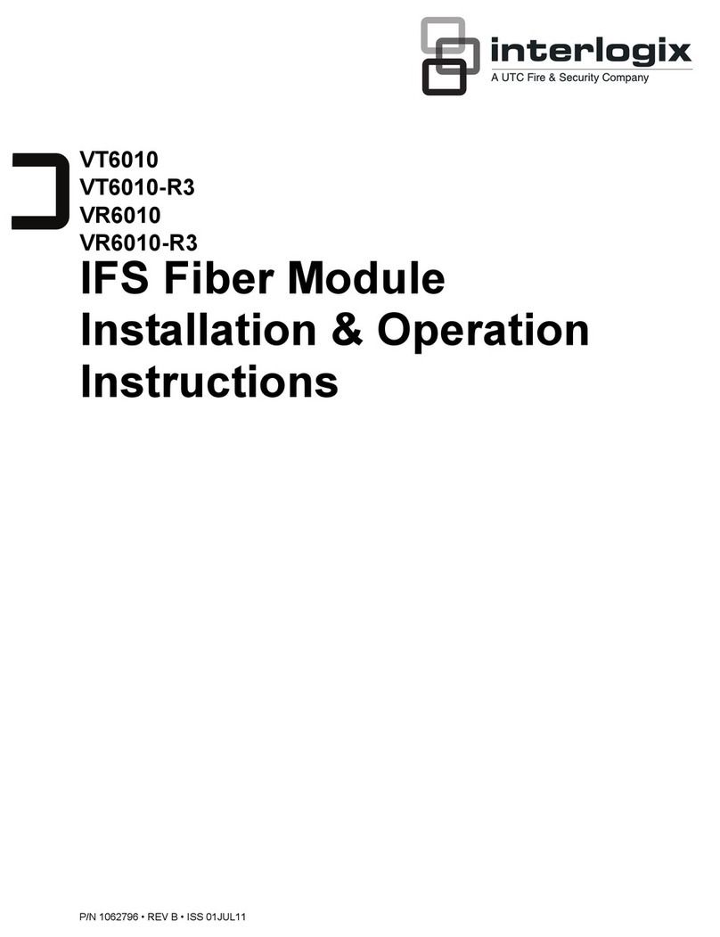 UTC Fire and Security interlogix VT6010 Installation & operation instructions