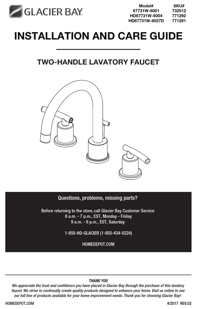 Glacier bay 67731W-6001 Assembly instructions