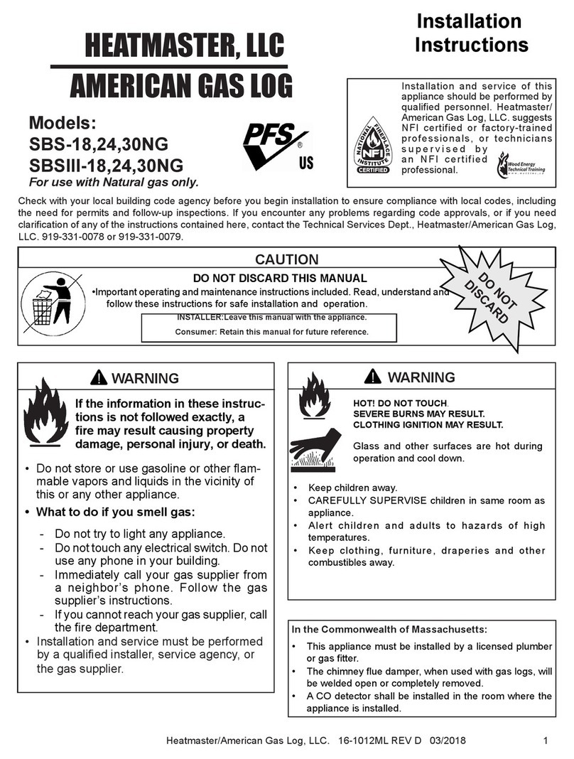 Heatmaster SBS-18NG installation instructions Heatmaster SBS-18NG installation instructions