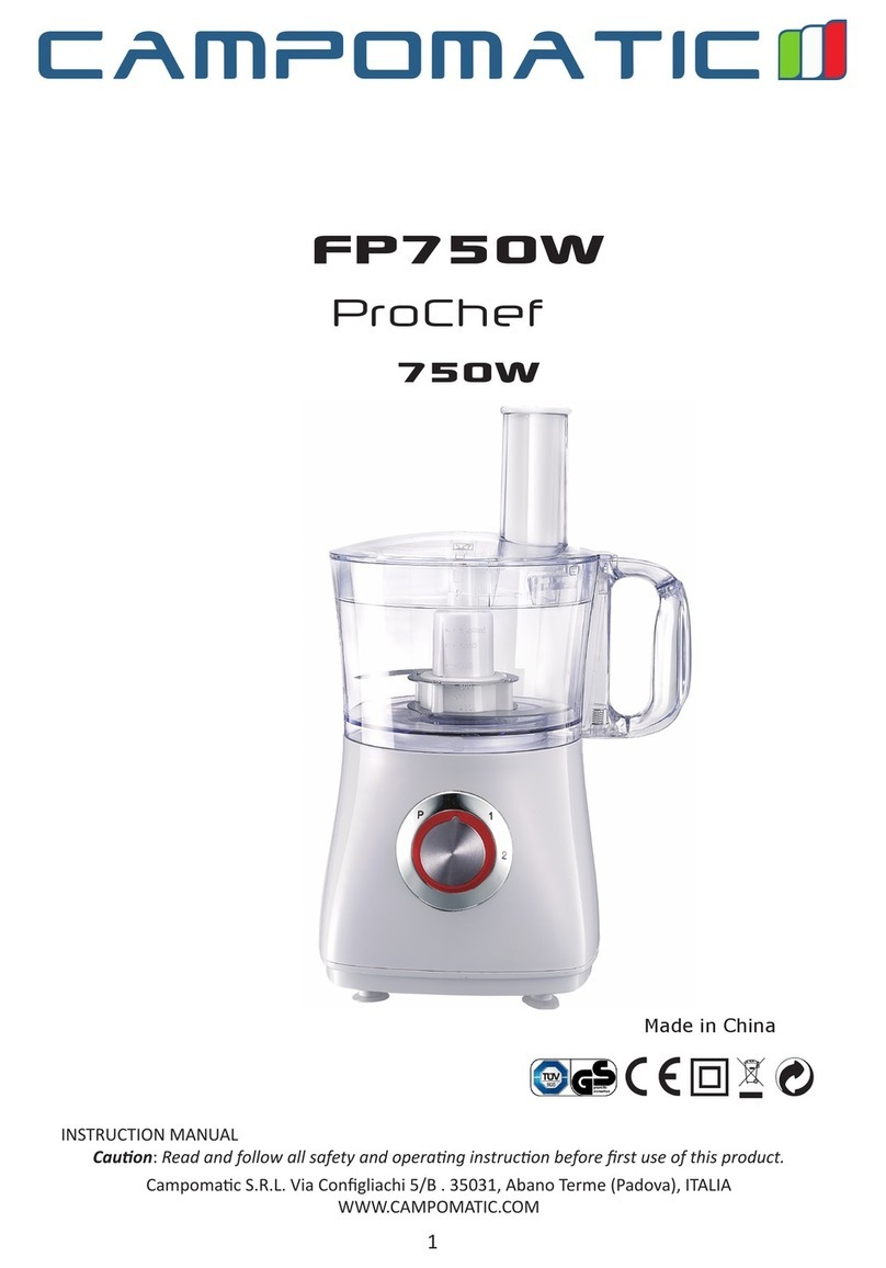 Campomatic ProChef FP750W User manual