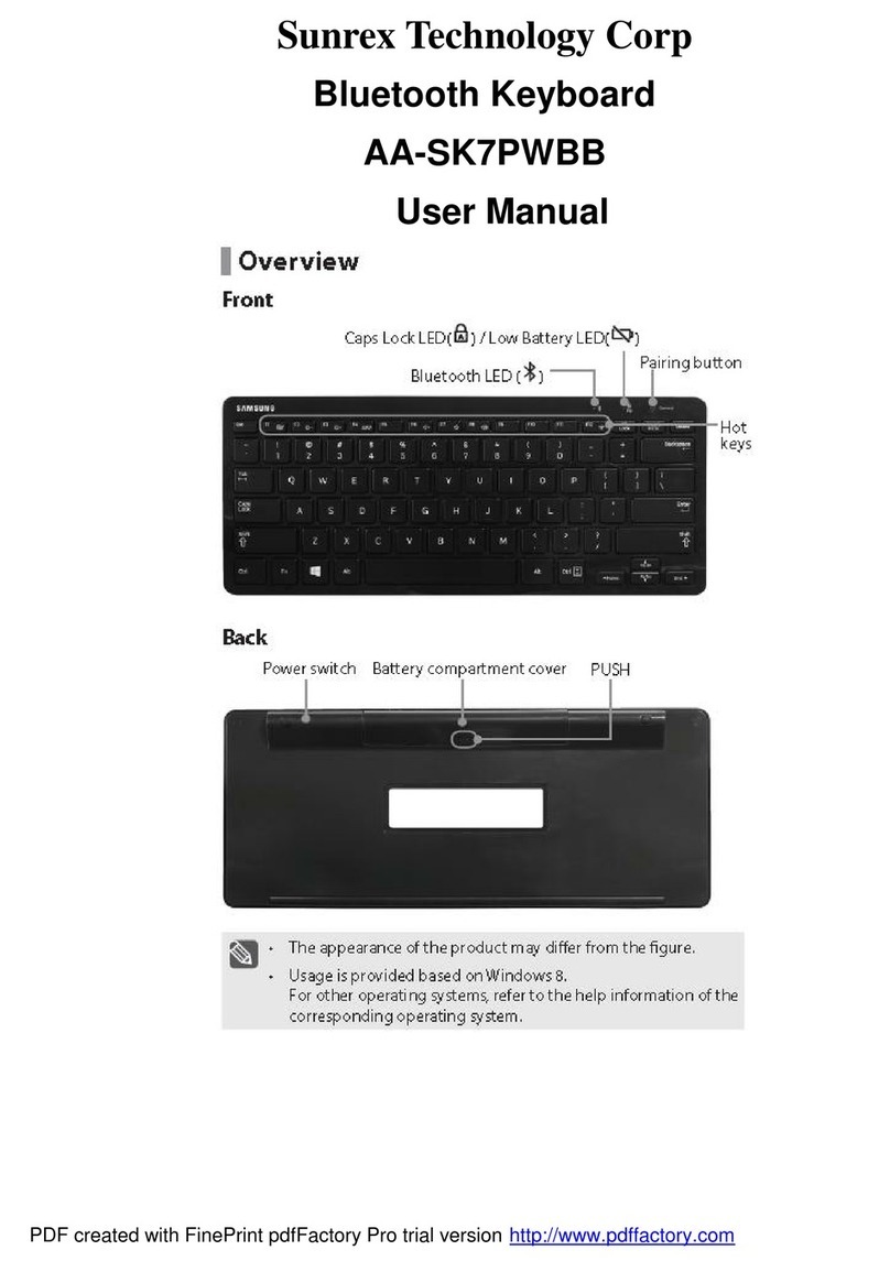 Sunrex AA-SK7PWBB User manual