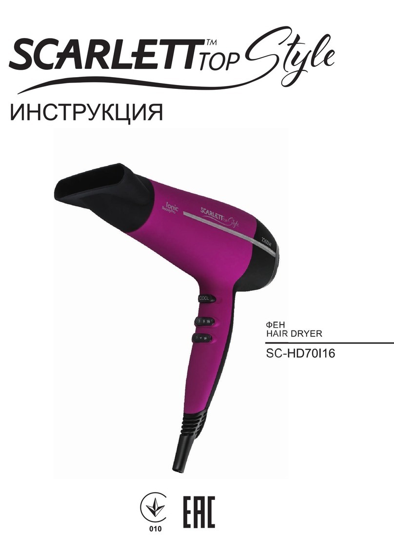 Scarlett TOP STYLE SC-HD70I16 User manual