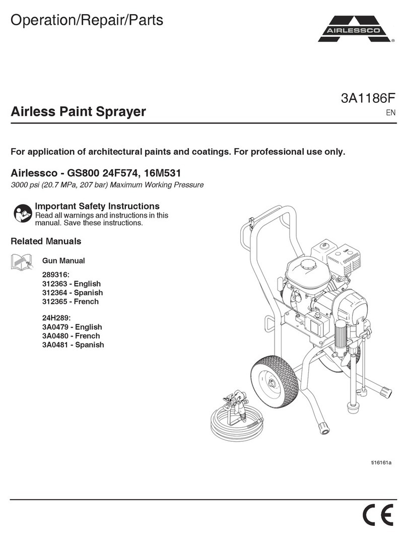 AIRLESSCO 3A1186F User manual
